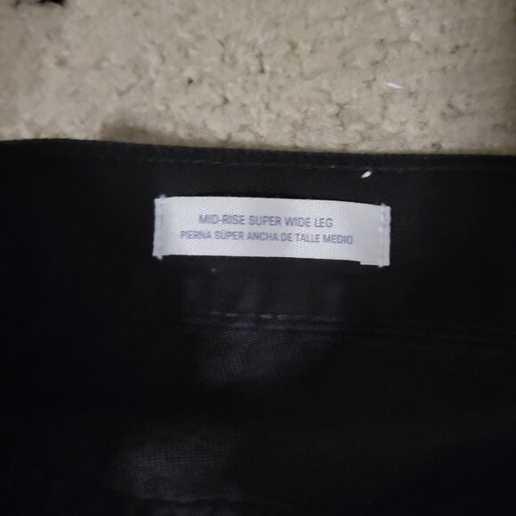 Universal Thread Black Mid-Rise Super Wide Leg Jeans Size 12S - Picture 6 of 7